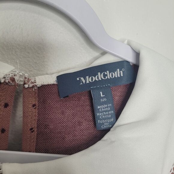 Modcloth polka-dot peterpan collar cute retro vintage vibe dress size large - Picture 4 of 6